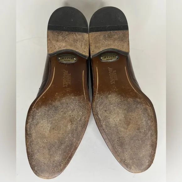 Bally Prestige 712 Richfield Brown Lether Loafers Tassel Shoes Men Sz UK 6 US 7