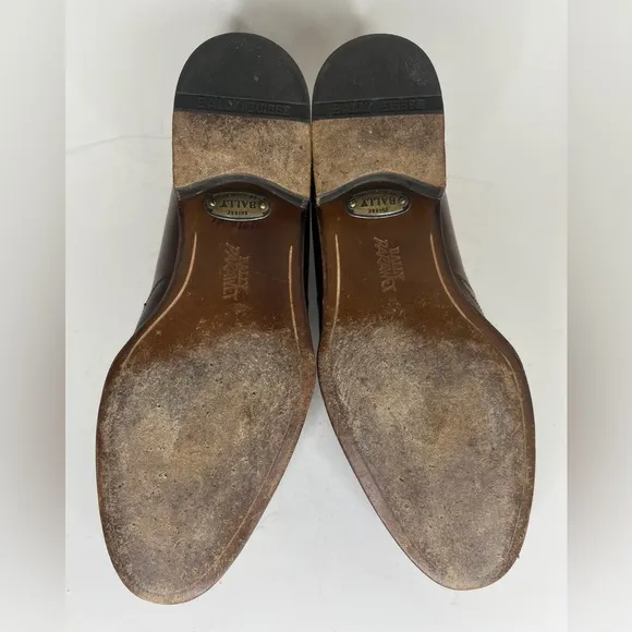 Bally Prestige 712 Richfield Brown Lether Loafers Tassel Shoes Men Sz UK 6 US 7