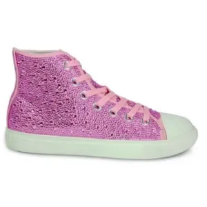 Band of The Free Sparkly‎ Pink High-Top Sneakers