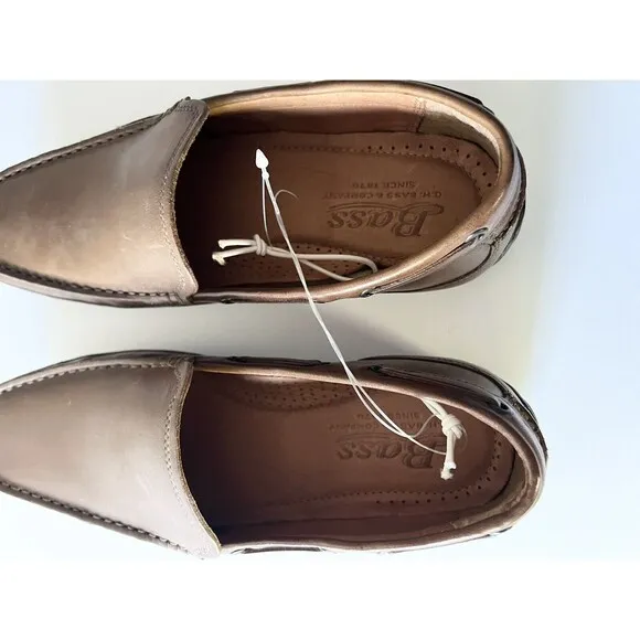 Bass G. H.‎ Bass &amp; Company Hank Brown Leather Slip On Mocassins Loafers Size 9.5