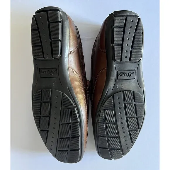 Bass G. H.‎ Bass &amp; Company Hank Brown Leather Slip On Mocassins Loafers Size 9.5
