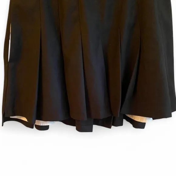 Battles and Butterflies. Black Pleated. Tennis Skirt Peek-a-boo White Pockets. S