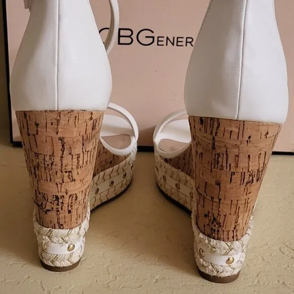 BCBGeneration women's Narida Espadrille Ankle Strap Wedge Sandals Size: 10 NIB