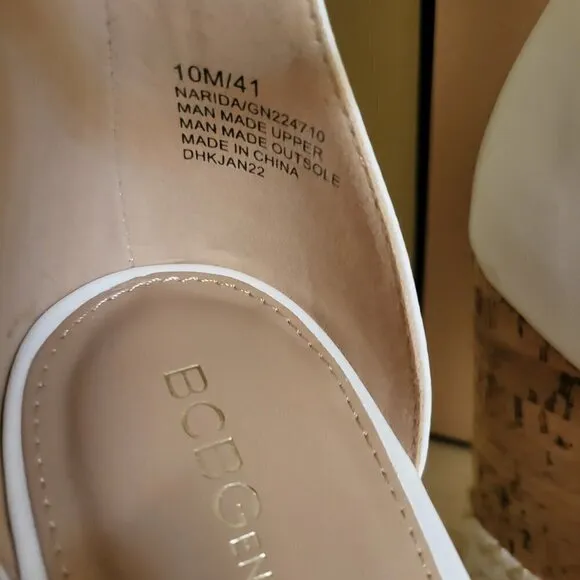 BCBGeneration women's Narida Espadrille Ankle Strap Wedge Sandals Size: 10 NIB