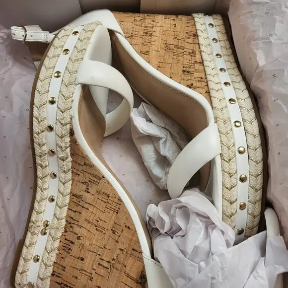 BCBGeneration women's Narida Espadrille Ankle Strap Wedge Sandals Size: 10 NIB