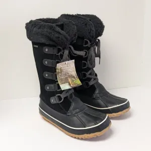 Bearpaw Denali Insulated Winter Boots, Black Suede, Women's 8 M