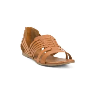 BED/STU by Roan Pecan Brown Leather Clairise Flat Sandals Women’s Size 8