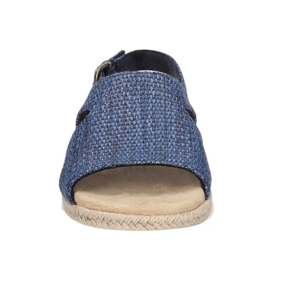 Bella Vita Women's Kato Slingback Woven Sandals Navy Size 8