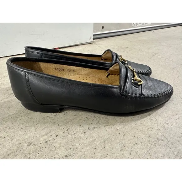 Belvedere Florence Bit Loafers Men's Sz 10 M Black Leather Italian Handmade