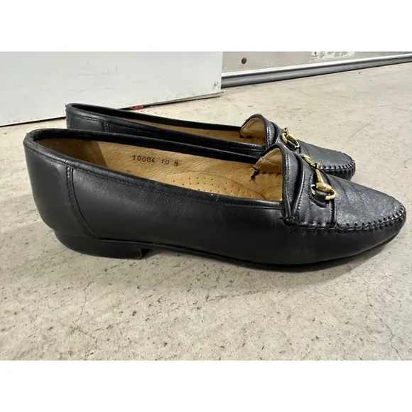 Belvedere Florence Bit Loafers Men's Sz 10 M Black Leather Italian Handmade