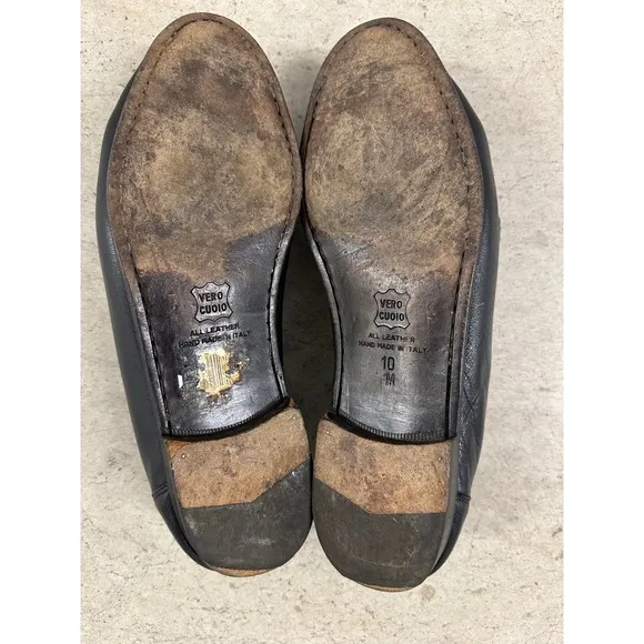 Belvedere Florence Bit Loafers Men's Sz 10 M Black Leather Italian Handmade