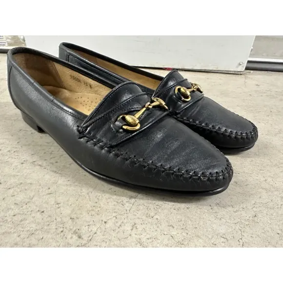 Belvedere Florence Bit Loafers Men's Sz 10 M Black Leather Italian Handmade