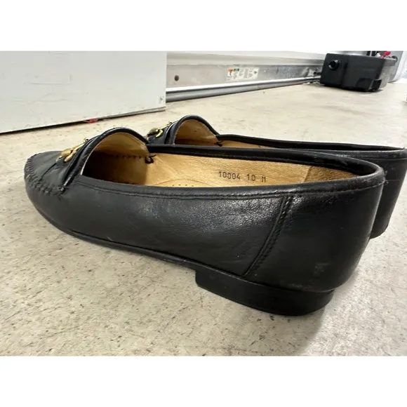 Belvedere Florence Bit Loafers Men's Sz 10 M Black Leather Italian Handmade