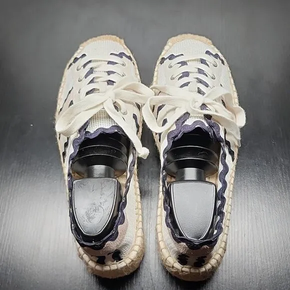 ☆BERNARDO☆ PLATFORM ESPADRILLE PERFORATED CANVAS SNEAKERS WOMAN'S 8.5 IN GUC