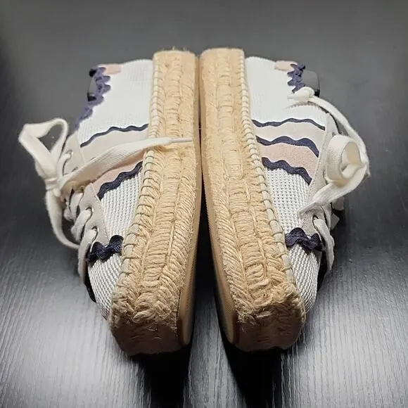 ☆BERNARDO☆ PLATFORM ESPADRILLE PERFORATED CANVAS SNEAKERS WOMAN'S 8.5 IN GUC