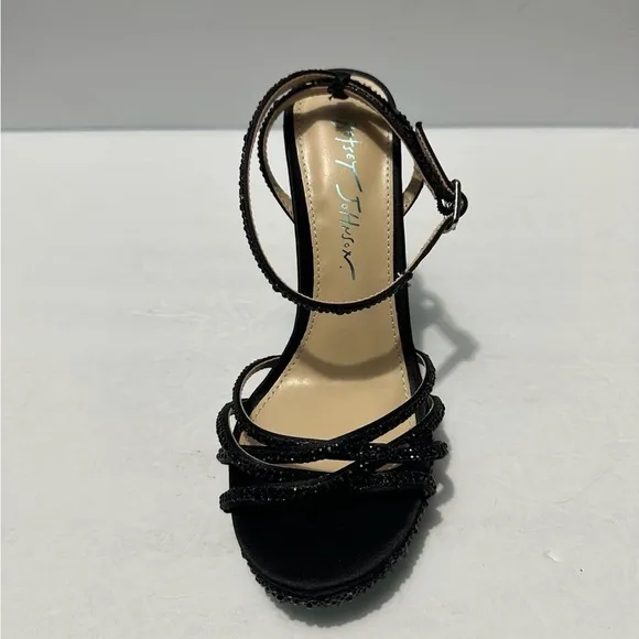 Betsey Johnson Women's Adde Platform Dress Sandals Black Size 5.5m