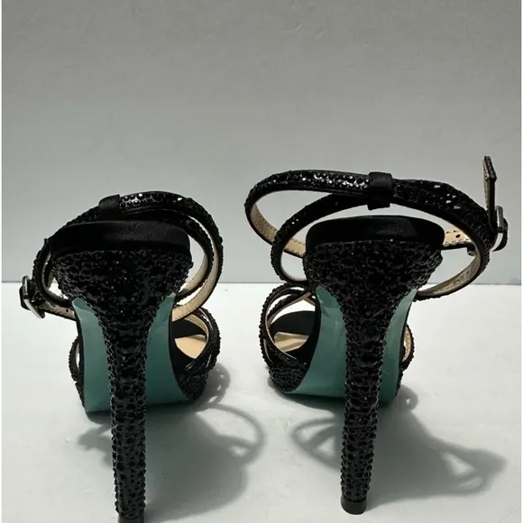 Betsey Johnson Women's Adde Platform Dress Sandals Black Size 5.5m