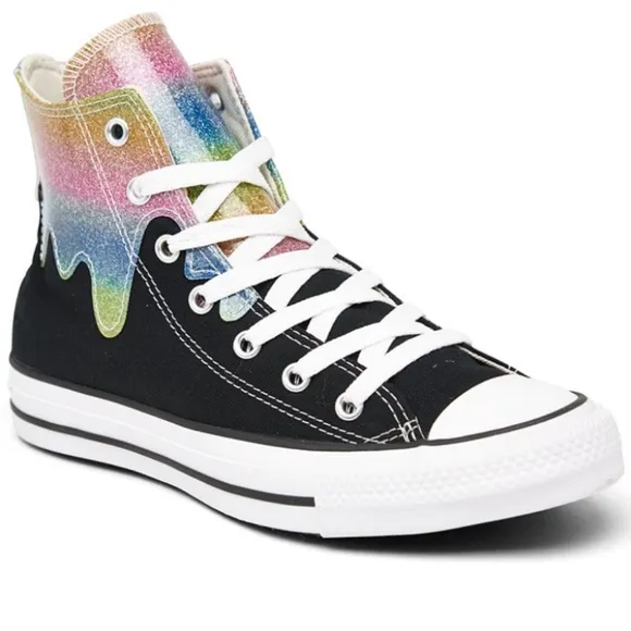 Big Girls Chuck Taylor All Star Glitter Drip High Top Casual