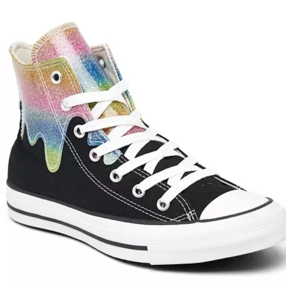 Big Girls Chuck Taylor All Star Glitter Drip High Top Casual