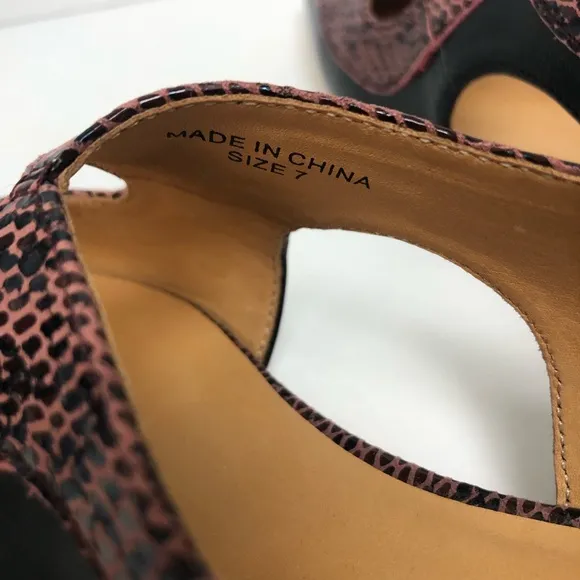 Bill Blass Skyla Printed Snake Pointed Toe Flats