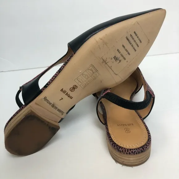 Bill Blass Skyla Printed Snake Pointed Toe Flats