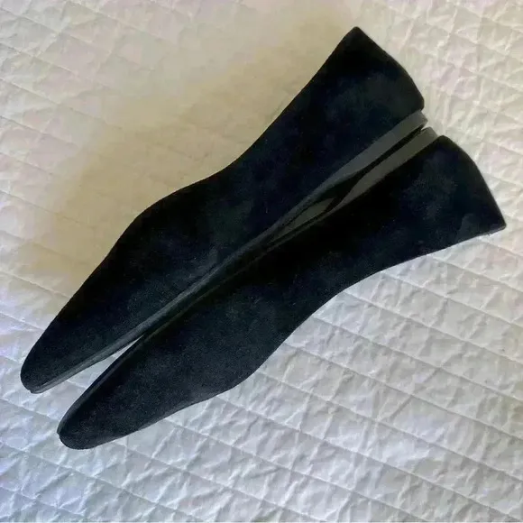 BIRDIES The Goldfinch Pointed Toe Ballet Flats in Black Suede Sz. 9