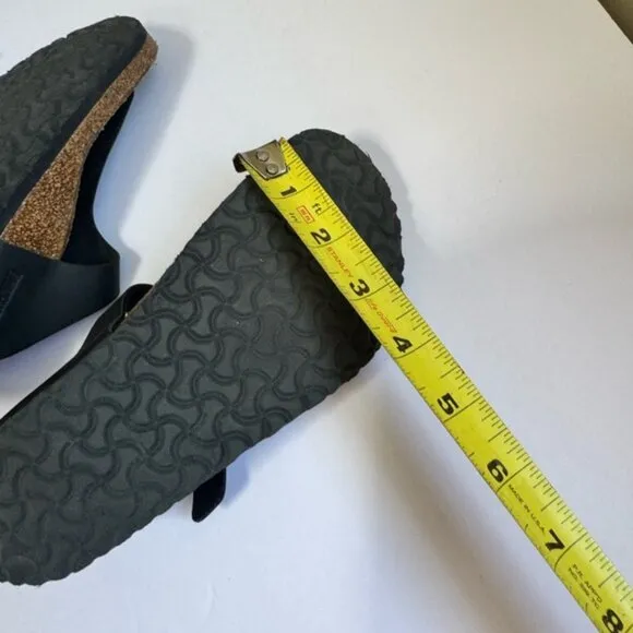 Birkenstock Gizeh Big Kids BirkoFlor Thong Sandals Buckle Flat Leather Black 1.5