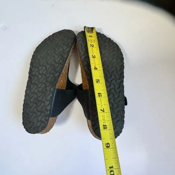 Birkenstock Gizeh Big Kids BirkoFlor Thong Sandals Buckle Flat Leather Black 1.5