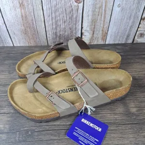Birkenstock Mayari Oiled Leather Strappy Sandals Women's Sz 8 R EU39 Mocha (NWT)