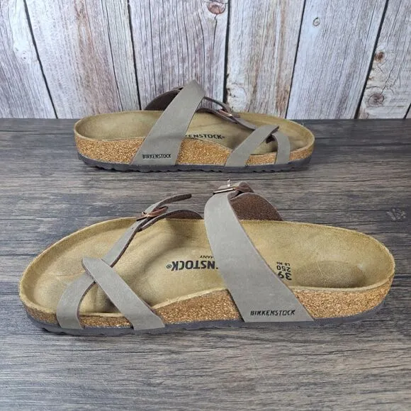 Birkenstock Mayari Oiled Leather Strappy Sandals Women's Sz 8 R EU39 Mocha (NWT)