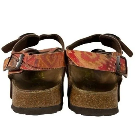 Birkenstock Papillio Florida Red Floral Women’s Strappy Sandals Size US 8 EU 39