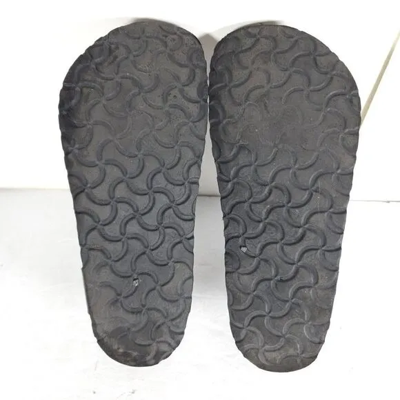 Birkenstock Women's Kairo US 5 EU 36 Black Leather Flat Thong Sandals