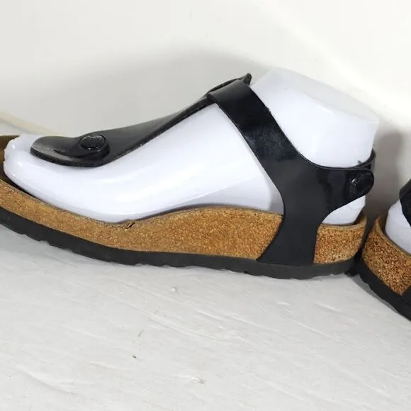 Birkenstock Women's Kairo US 5 EU 36 Black Leather Flat Thong Sandals