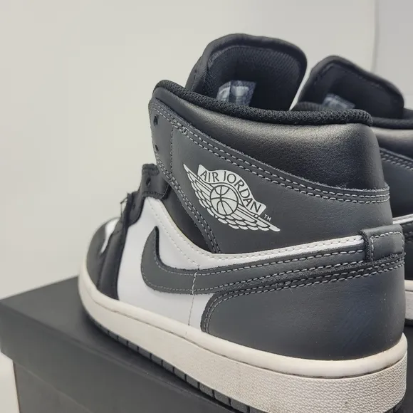 Black and Gray High-Top Air Jordan Sneakers