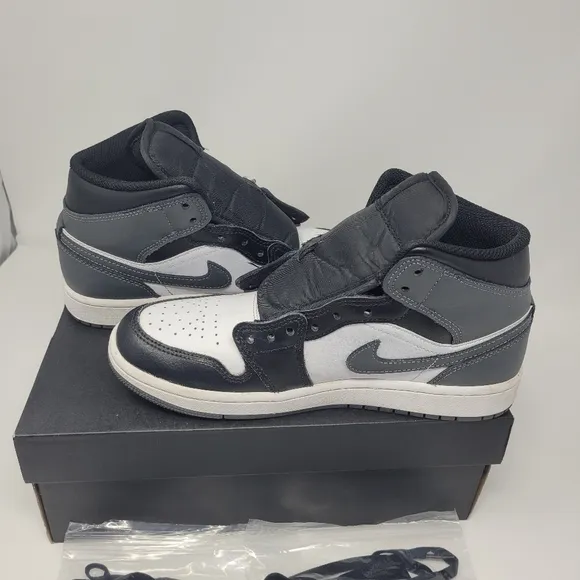 Black and Gray High-Top Air Jordan Sneakers