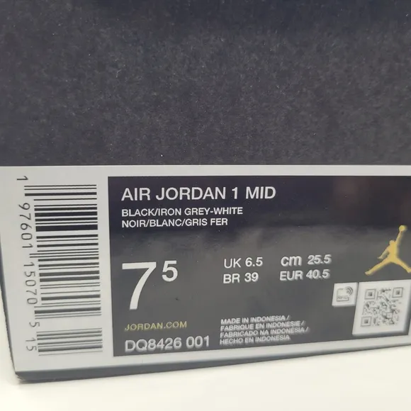 Black and Gray High-Top Air Jordan Sneakers
