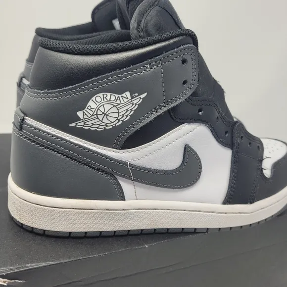 Black and Gray High-Top Air Jordan Sneakers