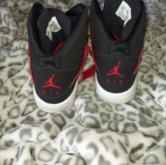 Black and Red High-Top Sneakers