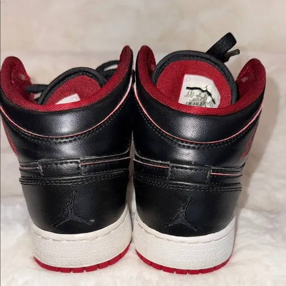 Black and Red Nike High-Top Sneakers