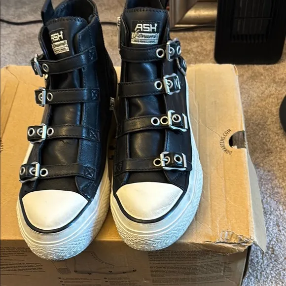 Black and White High-Top Sneakers Ash sneakers size 8