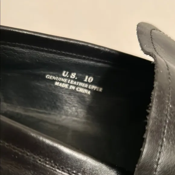 Black Leather Loafers with Polished Finish