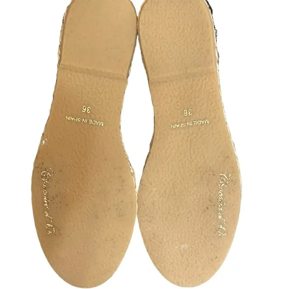 black/yellow espadrilles shoes size 36(6)