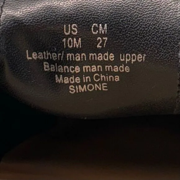 Bleecker &amp; Bond Simone Leather Mule Flats Tan &amp; Black Size 10M