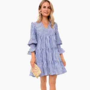 Blue and White Stripe Cotton Poplin Kenzo DressPOMANDER PLACE