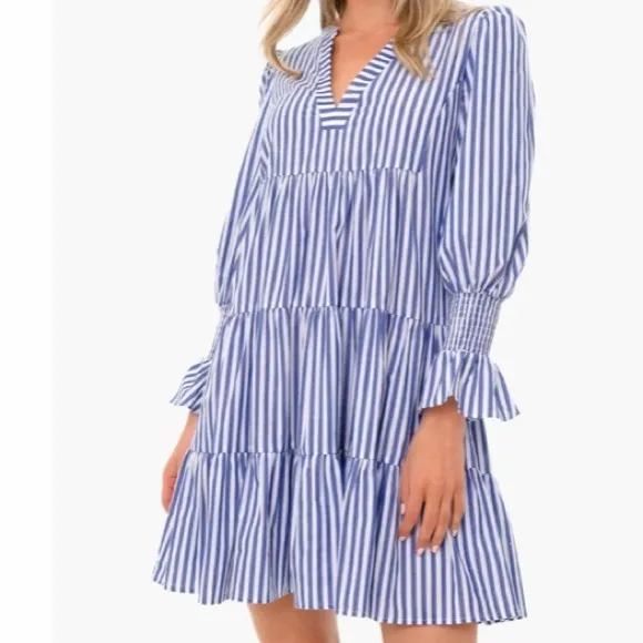 Blue and White Stripe Cotton Poplin Kenzo DressPOMANDER PLACE