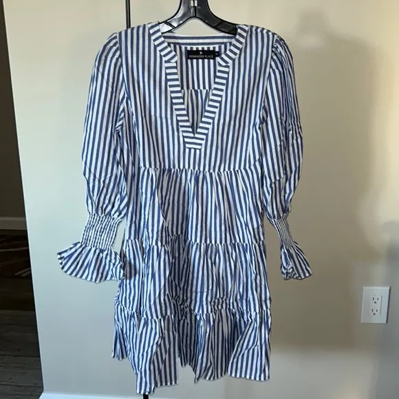 Blue and White Stripe Cotton Poplin Kenzo DressPOMANDER PLACE