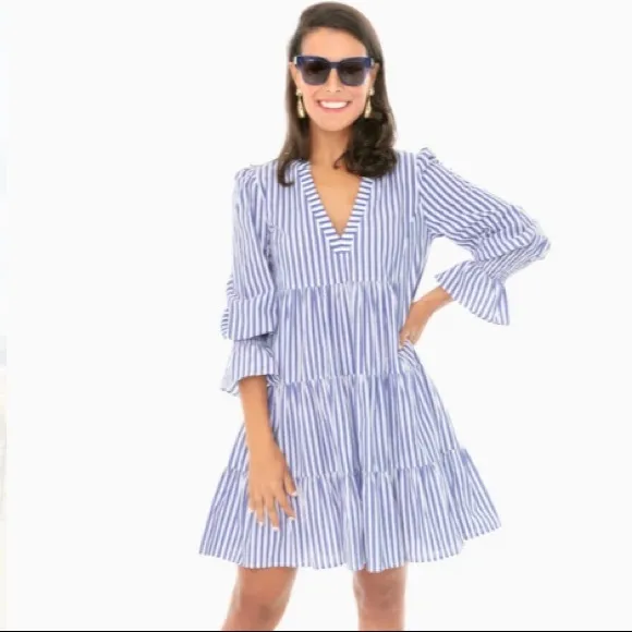 Blue and White Stripe Cotton Poplin Kenzo DressPOMANDER PLACE