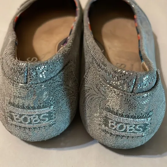 BOBS flats loafers silver grey