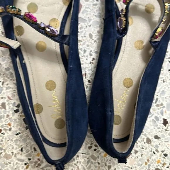 Boden Amy embellished rhinestone ballet flat 41 9.5