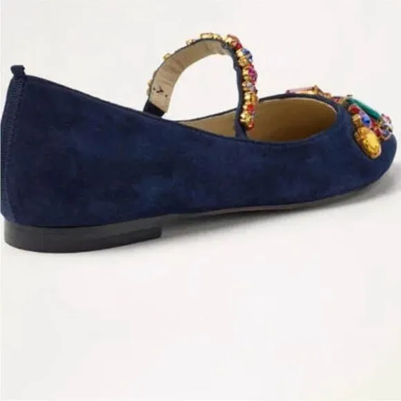 Boden Amy embellished rhinestone ballet flat 41 9.5